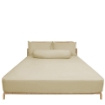 Picture of ai by AKEMI Colourkissed Collection Fitted Sheet Set | 100% MicroXT 700TC - Nana Cream (Super Single/Queen/King)