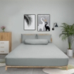 Picture of ai by AKEMI Colourkissed Collection Fitted Sheet Set | 100% MicroXT 700TC - Moonlit Grey (Super Single/Queen/King)