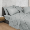 Picture of ai by AKEMI Colourkissed Collection Fitted Sheet Set | 100% MicroXT 700TC - Moonlit Grey (Super Single/Queen/King)