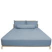 Picture of ai by AKEMI Colourkissed Collection Fitted Sheet Set | 100% MicroXT 700TC - Young Blue (Super Single/Queen/King)