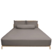 Picture of ai by AKEMI Colourkissed Collection Fitted Sheet Set | 100% MicroXT 700TC - Ashy Mud (Super Single/Queen/King)