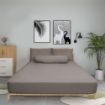Picture of ai by AKEMI Colourkissed Collection Fitted Sheet Set | 100% MicroXT 700TC - Ashy Mud (Super Single/Queen/King)