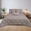 Picture of ai by AKEMI Colourkissed Collection Fitted Sheet Set | 100% MicroXT 700TC - Ashy Mud (Super Single/Queen/King)