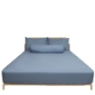 Picture of ai by AKEMI Colourkissed Collection Fitted Sheet Set | 100% MicroXT 700TC - Forestry Blue (Super Single/Queen/King)