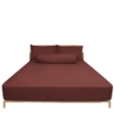 Picture of ai by AKEMI Colourkissed Collection Fitted Sheet Set | 100% MicroXT 700TC - Woody Red (Super Single/Queen/King)