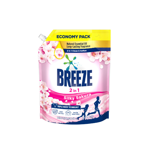 Picture of [NOT FOR SALE] Breeze Liquid Detergent Refill - Silky Sakura (3.2kg)
