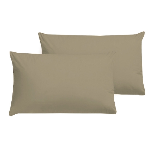 Picture of AKEMI Cotton Essentials Colour Home Divine Pillow Case 600TC - Friston Brown (2pc)
