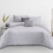 Picture of AKEMI Cotton Essentials Colour Home Divine Fitted Sheet Set 600TC - Hint Grey (Super Single/Queen)
