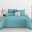 Picture of AKEMI Cotton Essentials Colour Home Divine Fitted Sheet Set 600TC - Happy Blue (Super Single/Queen)