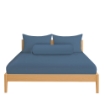 Picture of AKEMI Cotton Essentials Colour Home Divine Fitted Sheet Set 600TC - Hawor Navy (Super Single/Queen)
