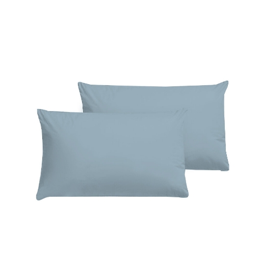 Picture of Akemi Cotton Sateen Colour Array Pillow Case 900TC - Celes Blue (2pcs)