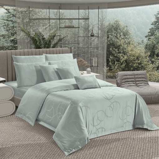 Picture of AKEMI TENCEL™ Modal Blend LuxeWeave Luminous Quilt Cover Set 1650TC - Lightly Blue (Queen)