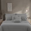 Picture of AKEMI TENCEL™ Lyocell Accord Quilt Cover Set 1300TC - Ashen Grey (Super Single/Queen/King/Super King)