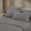 Picture of AKEMI TENCEL™ Lyocell Accord Quilt Cover Set 1300TC - Ashen Grey (Super Single/Queen/King/Super King)