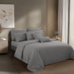 Picture of AKEMI TENCEL™ Lyocell Accord Quilt Cover Set 1300TC - Ashen Grey (Super Single/Queen/King/Super King)