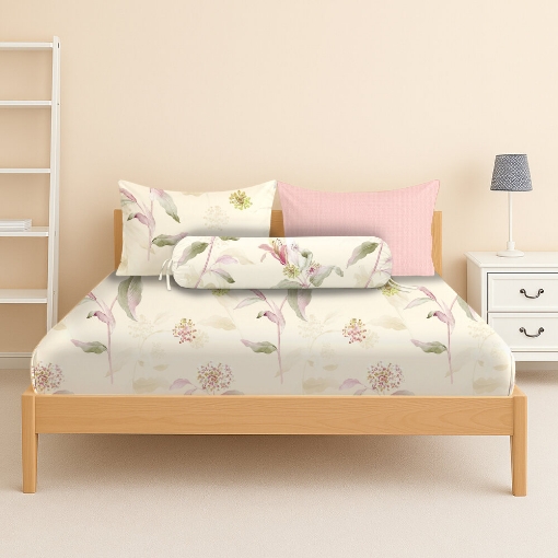 Picture of AKEMI Cotton Twill Adore Fitted Sheet Set | 100% Cotton 850TC - Avril (Super Single/ Queen/ King)