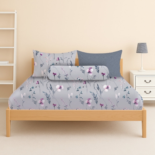 Picture of AKEMI Cotton Twill Adore Fitted Sheet Set | 100% Cotton 850TC - Munich (Super Single/ Queen/ King)