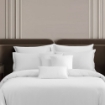 Picture of AKEMI TENCEL™ Touch Colour Elegance Quilt Cover Set 1250TC - White (Super Single/ Queen/ King)