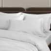 Picture of AKEMI TENCEL™ Touch Colour Elegance Quilt Cover Set 1250TC - White (Super Single/ Queen/ King)