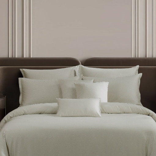 Picture of AKEMI TENCEL™ Touch Colour Elegance Quilt Cover Set 1250TC - Hush Taupe (Super Single/ Queen/ King)