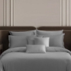 Picture of AKEMI TENCEL™ Touch Colour Elegance Fitted Sheet Set 1250TC - Shell Grey (Super Single/ Queen/ King)