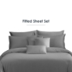 Picture of AKEMI TENCEL™ Touch Colour Elegance Fitted Sheet Set 1250TC - Shell Grey (Super Single/ Queen/ King)