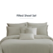Picture of AKEMI TENCEL™ Touch Colour Elegance Fitted Sheet Set 1250TC - Hush Taupe (Super Single/ Queen/ King)