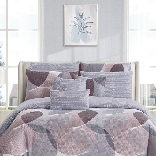 Picture of AKEMI Cotton Twill Adore Quilt Cover Set | 100% Cotton 850TC - Laverna (Super Single/Queen/King)