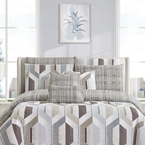 Picture of AKEMI Cotton Twill Adore Quilt Cover Set | 100% Cotton 850TC - Pascala (Super Single/Queen/King)
