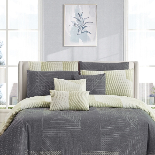Picture of AKEMI Cotton Twill Adore Quilt Cover Set | 100% Cotton 850TC - Tronca (Super Single/Queen/King)