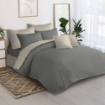 Picture of ai by AKEMI ColourJoy Collection Fitted Sheet Set | 100% MicroXT 650TC - Mansion Grey (Super Single/Queen/King)