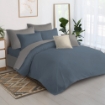 Picture of ai by AKEMI ColourJoy Collection Fitted Sheet Set | 100% MicroXT 650TC - Norway Blue (Super Single/Queen/King)