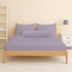Picture of ai by AKEMI ColourJoy Collection Fitted Sheet Set | 100% MicroXT 650TC - Polly Purple (Super Single/Queen/King)