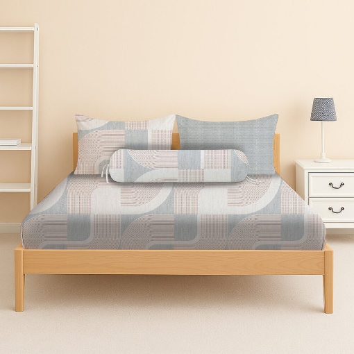 Picture of AKEMI Cotton Essentials Embrace Charm Fitted Sheet Set 600TC - Castellon (Super Single/ Queen/ King)