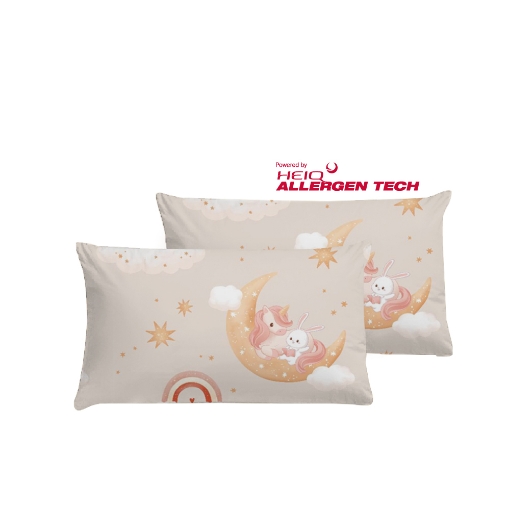 Picture of AKEMI Cotton Twill HeiQ Allergen Cheeky Cheeks Children Pillow Case 850TC (2pc) - Mystical Friends