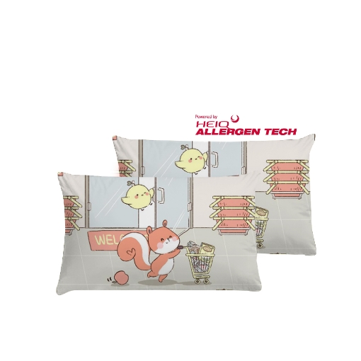 Picture of AKEMI Cotton Twill HeiQ Allergen Cheeky Cheeks Children Pillow Case 850TC (2pc) - Shopping Day