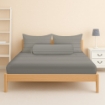Picture of ai by AKEMI Colourdream Collection Fitted Sheet Set | MicroXT™ Sateen Dobby 900TC - Anders Dove (Super Single/Queen/King)