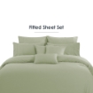 Picture of AKEMI Lyocell Colour Radiant Fitted Sheet Set 900TC - Willow Green (Super Single/ Queen/ King)