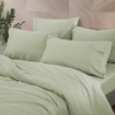 Picture of AKEMI Lyocell Colour Radiant Fitted Sheet Set 900TC - Willow Green (Super Single/ Queen/ King)