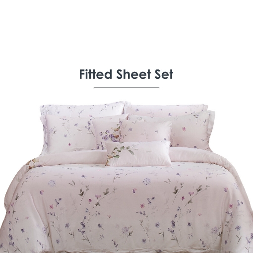 Picture of AKEMI TENCEL™ Lyocell Virtuous Fitted Sheet Set | 1300TC - Daphe (Super Single/Queen/ King)