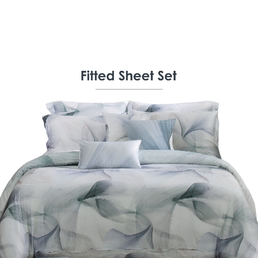 Picture of AKEMI TENCEL™ Lyocell Virtuous Fitted Sheet Set | 1300TC - Estivella (Super Single/Queen/ King)