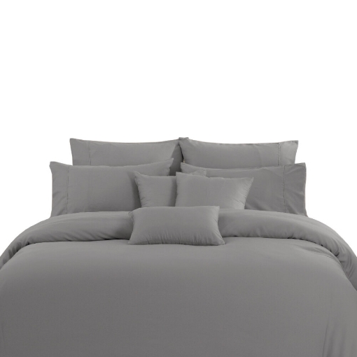 Picture of AKEMI Lyocell Colour Radiant Quilt Cover Set 900TC - Scale Grey (Super Single/ Queen/ King)