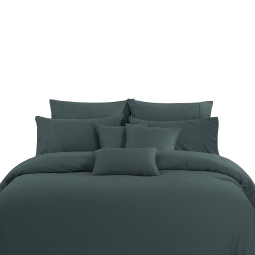 Picture of AKEMI Lyocell Colour Radiant Quilt Cover Set 900TC - Night Teal (Super Single/ Queen/ King)