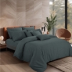 Picture of AKEMI Lyocell Colour Radiant Quilt Cover Set 900TC - Night Teal (Super Single/ Queen/ King)
