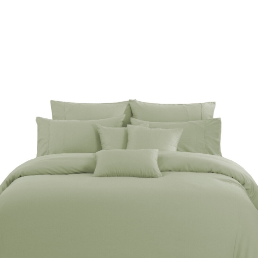 Picture of AKEMI Lyocell Colour Radiant Quilt Cover Set 900TC - Willow Green (Super Single/ Queen/ King)