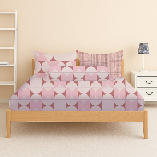 Picture of ai by AKEMI Lovesome Collection Fitted Sheet Set | 100% MicroXT 650TC - Hazel (Super Single/Queen/King)