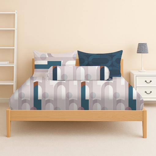 Picture of ai by AKEMI Lovesome Collection Fitted Sheet Set | 100% MicroXT 650TC - Cottrell (Super Single/Queen/King)