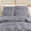 Picture of AKEMI Cotton Sateen Affinity Fitted Sheet Set | 100% Cotton - Shine 1200TC - Sky Grey (Super Single/Queen/King)