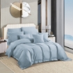 Picture of AKEMI Cotton Sateen Affinity Fitted Sheet Set | 100% Cotton - Shine 1200TC - Decent Blue (Super Single/Queen/King)