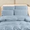 Picture of AKEMI Cotton Sateen Affinity Fitted Sheet Set | 100% Cotton - Shine 1200TC - Decent Blue (Super Single/Queen/King)